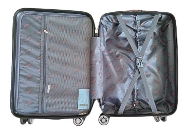 Troler mare Lee Cooper Brighton, ABS, 4 roti duble, cifru, 77 cm, rose - Img 2