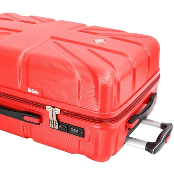 Troler Mare Lee Cooper London, ABS, 4 Roti Duble, Cifru, 76 cm, Argintiu - Img 14