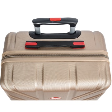 Troler Mare Lee Cooper London, ABS, 4 Roti Duble, Cifru, 76 cm, Auriu - Img 12