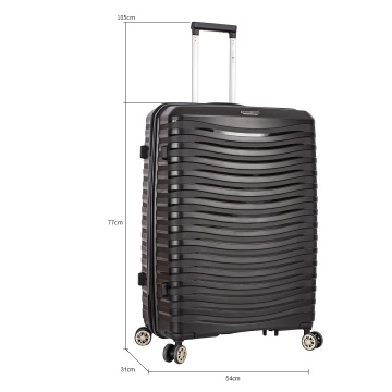 Troler mare Snowball SW43803, polipropilena, cifru TSA, 4 roti duble, 77 cm, negru - Img 6
