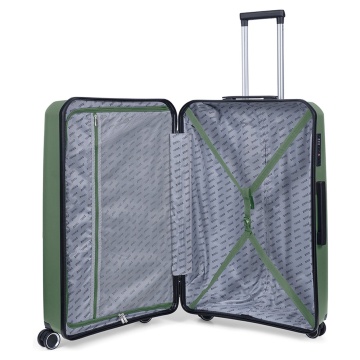 Troler mare TravelZ Swinger, polipropilena, cifru TSA, 4 roti duble, 78 cm, verde - Img 2