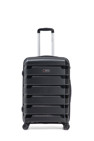Troler Mediu Aventor, 67.5x46x27 cm, Polipropilenă, Cifru TSA, 4 Roți Duble 360°, AV109, Negru - Img 10