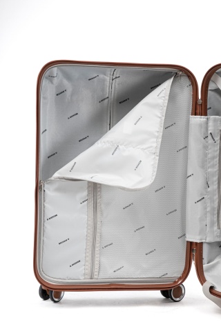 Troler Mediu Aventor, 67x41x25.5 cm, ABS, Cifru, 4 Roți Duble 360°, 61 L, AV107, Negru - Img 7