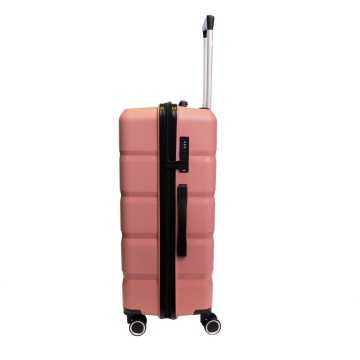 Troler mediu Aventor AV102, bagaj de cala, 62.5x40.5x25 cm, polipropilena, cifru TSA, 4 roti duble 360°, rose - Img 5