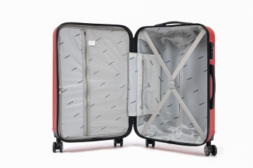 Troler mediu Aventor AV104, 67x43x25 cm, bagaj de cala, 100%ABS, cifru, 4 roti duble 360°, rosu - Img 2