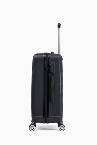 Troler mediu Aventor AV104, 67x43x25 cm, bagaj de cala, 100%ABS, cifru, 4 roti duble 360°, negru - Img 4
