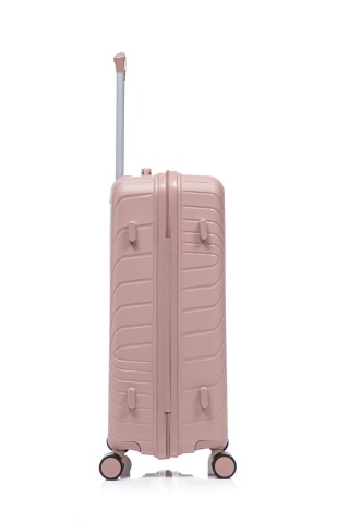 Troler mediu Aventor AV105, 65x44x25.5 cm, polipropilena, bagaj de cala, cifru TSA, rose - Img 11