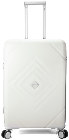 Troler Mediu Benzi BZ 5752, Polipropilena, 4 Roti Duble, 68 cm, Alb