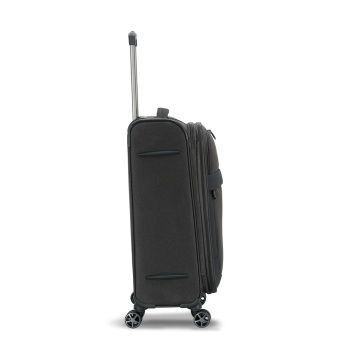 Troler Mediu Extensibil 66x41x24 cm Lee Cooper, Poliester, 4 Roti Duble, LC33503, Antracit - Img 9