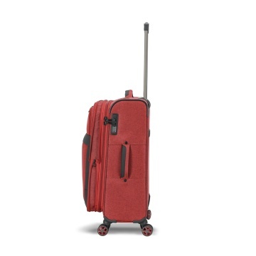 Troler Mediu Extensibil 66x41x24 cm Lee Cooper, Poliester, 4 Roti Duble, LC33503, Grena - Img 16
