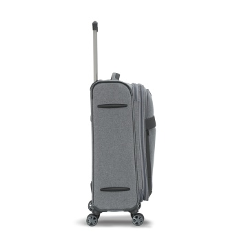 Troler Mediu Extensibil 66x41x24 cm Lee Cooper, Poliester, 4 Roti Duble, LC33503, Gri - Img 11