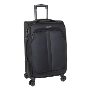 Troler Mediu Extensibil 68x41x30 cm Diplomat, Poliester, Cifru, ZC208, Negru