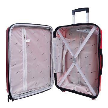 Troler mediu extensibil Aventor AV101, 65.5x43.5x26 cm, polipropilena, bagaj de cala, fermoar antifurt, +20% capacitate, cifru TSA, rosu - Img 4