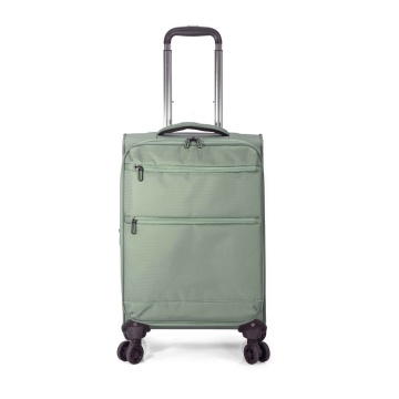 Troler mediu extensibil Benzi BZ 5826, poliester, bagaj de cala, 68x42x27 cm, 4 roti duble la 360°, verde inchis