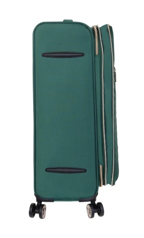 Troler mediu extensibil Diplomat Monaco 68x42x26/31 cm, +25% capacitate, fermoar antifurt, bagaj de cala, poliester, verde - Img 3
