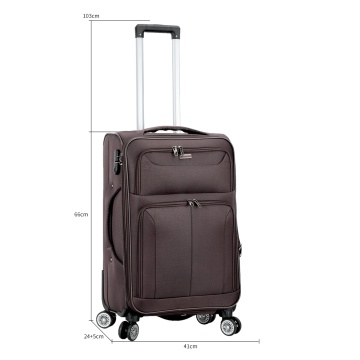 Troler mediu extensibil Madisson, 66x41x24/29 cm, poliester, bagaj de cală, 4 roți duble, cifru, SW55104, maro - Img 3