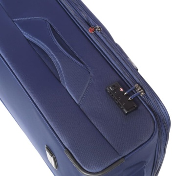 Troler Mediu, Extensibil, Poliester, 4 Roti Duble, Cifru TSA, Diplomat, ZC 998 - 68 cm, Bleumarin - Img 3