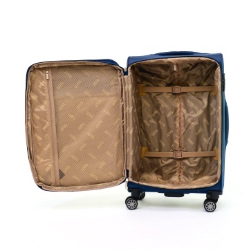 Troler Mediu Extensibil Poliester 4 Roti Duble Ella Icon Petra Textil 2603 - 69 cm Bleumarin - Img 2