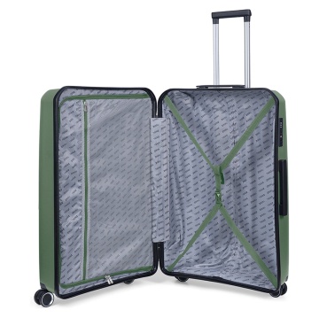 Troler mediu extensibil TravelZ Swinger, polipropilena, cifru TSA, 4 roti duble, 67 cm, verde - Img 2