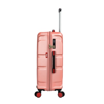 Troler Mediu Lee Cooper London, ABS, 4 Roti Duble, Cifru, 66.5 cm, Rose - Img 7