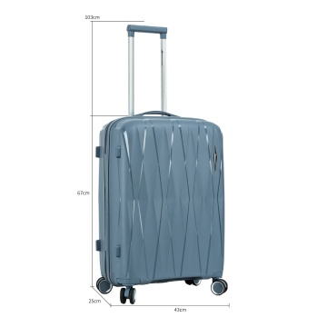 Troler mediu Madisson, 100%polipropilena, 67x43x25 cm, SW51103, albastru deschis - Img 6
