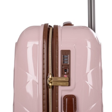 Troler Mediu Policarbonat/Piele Naturala Stratic Leather and More M - 66 cm Rose - Img 7