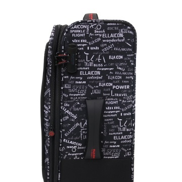 Troler Mediu Poliester 4 Roti Duble Ella Icon Urban Textil 2595 - 69 cm - Img 6