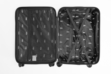 Troler Mediu, Rowex Casolver, ABS, 66 x 46 x 27 cm, 4 roti duble cu rotatie 360°, Cifru TSA, Rose - Img 2