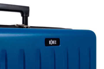 Troler Mic De Cabina Extensibil, Rowex Stripe, Policarbonat, 52 x 34 x 23 cm, 4 roti duble cu rotatie 360°, Cifru TSA, Albastru - Img 9