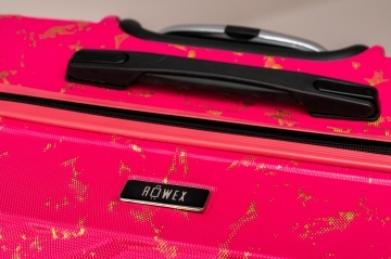 Troler Mic De Cabina, Rowex Pulse, ABS, 4 roti duble cu rotatie 360°, Cifru, 56 cm, Fuchsia - Img 5