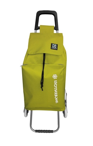 Carucior Cumparaturi Madisson SW22030, Buzunar Termoizolant, 6 Roti, Nylon, Verde Olive