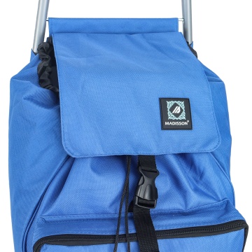 Carucior cumparaturi Madisson SW42028, 55L, 2 roti, buzunar termoizolant, albastru - Img 18