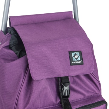 Carucior cumparaturi Madisson SW42028, 55L, 2 roti, buzunar termoizolant, mov - Img 12