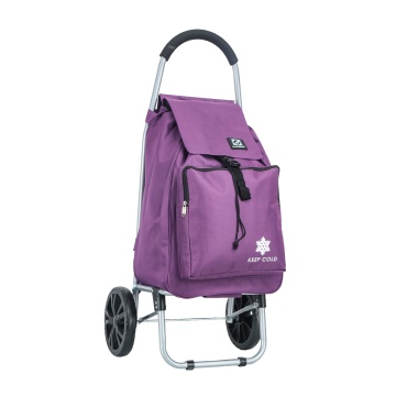 Carucior cumparaturi Madisson SW42028, 55L, 2 roti, buzunar termoizolant, mov - Img 22