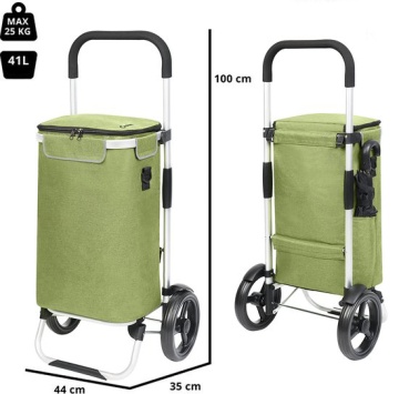 Carucior Cumparaturi, Pliabil, 2 Roti, Cruiser, Allround, 650070, Verde - Img 7