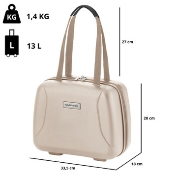 Geanta Cosmetice Policarbonat CarryOn Skyhopper 502434 Auriu - Img 7
