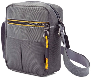 Geanta de umar Benzi BZ 5828, 15x19x7 cm, poliester, bareta reglabila, gri