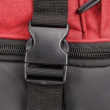 Geanta de voiaj cu role Lee Cooper, 2 compartimente, poliester 600D/bumbac, 50 cm, grena - Img 14