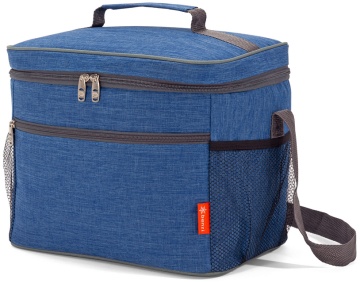 Geanta termoizolanta Benzi BZ 5682, 6 L, 24x19x14 cm, poliester, bleumarin