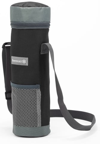 Husa termoizolanta pentru sticla de 1,5 l, Benzi, BZ 5663, Negru