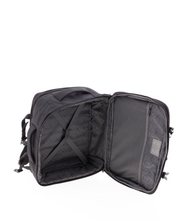 Rucsac avion 40x30x20/23 cm extensibil, bagaj de mână Wizz Air/Ryanair, 24/28L, poliester hidrofug, 15 inch, Gladiator Loop, negru - Img 5