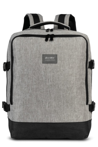 Rucsac Avion 40x30x20 cm Wizz Air/Ryanair, Poliester, 24 L, Bestway Cabin Pro, Gri deschis - Img 7