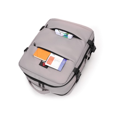 Rucsac Avion Aventor 40x30x20 cm Wizz Air/Ryanair, Poliester, 24 L, Mâner tip Geantă, AV202, Gri - Img 4