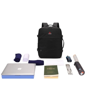 Rucsac Avion Aventor 40x30x20 cm Wizz Air/Ryanair, Poliester, 24 L, Mâner tip Geantă, AV202, Negru - Img 6