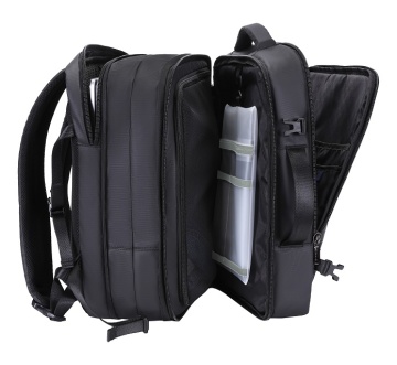 Rucsac Calatorie, Extensibil, Poliester 1680D, Laptop 17", Port USB, Snowball, SW22143, Negru - Img 4
