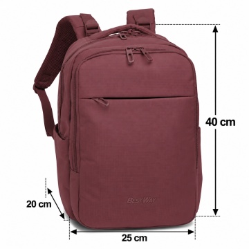 Rucsac Calatorie, Wizz Air/Ryanair, Cabin Pro Ultimate Small, Bestway, F40326, Grena - Img 2