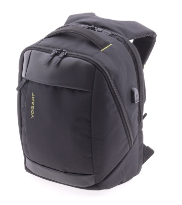 Rucsac casual Vogart Boston, pentruWizz Air/Ryanair, comp. laptop 14", port USB, MV 23926, negru