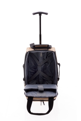 Rucsac cu role 40x25x20 cm, Wizz Air/Ryanair, PVC impermeabil, Gladiator Polar, MG 3958, 14", Bej, RESIGILAT - Img 4