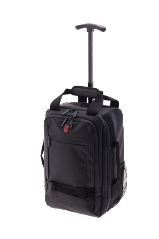Rucsac cu role 40x25x20 cm, Wizz Air/Ryanair, PVC impermeabil, Gladiator Polar, MG 3958, 14", Negru