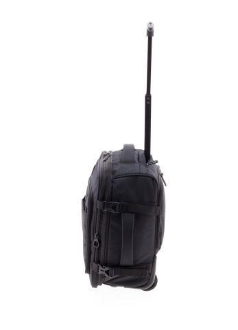 Rucsac cu role 40x30x20/23 cm extensibil, bagaj de mână Wizz Air/Ryanair, 24/28L, poliester hidrofug, 15 inch, Gladiator Loop, negru - Img 11